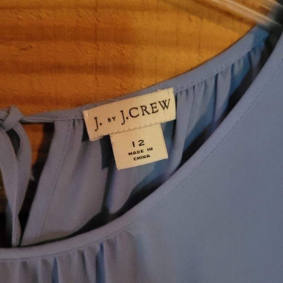 J by J Crew* Blue Blouse* Lightweight Polyester* Sz 12 - Picture 4 of 5